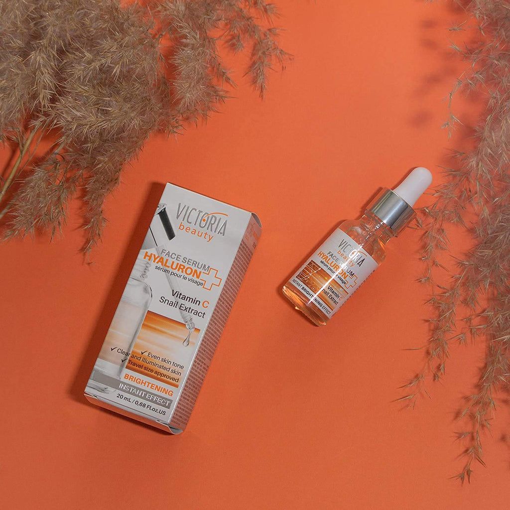 Victoria Beauty Hyaluron+ Brightening Face Serum with Hyaluronic Acid and Vitamin C – The Best Anti-Aging and Anti-Wrinkle Moisturizer, 20ml