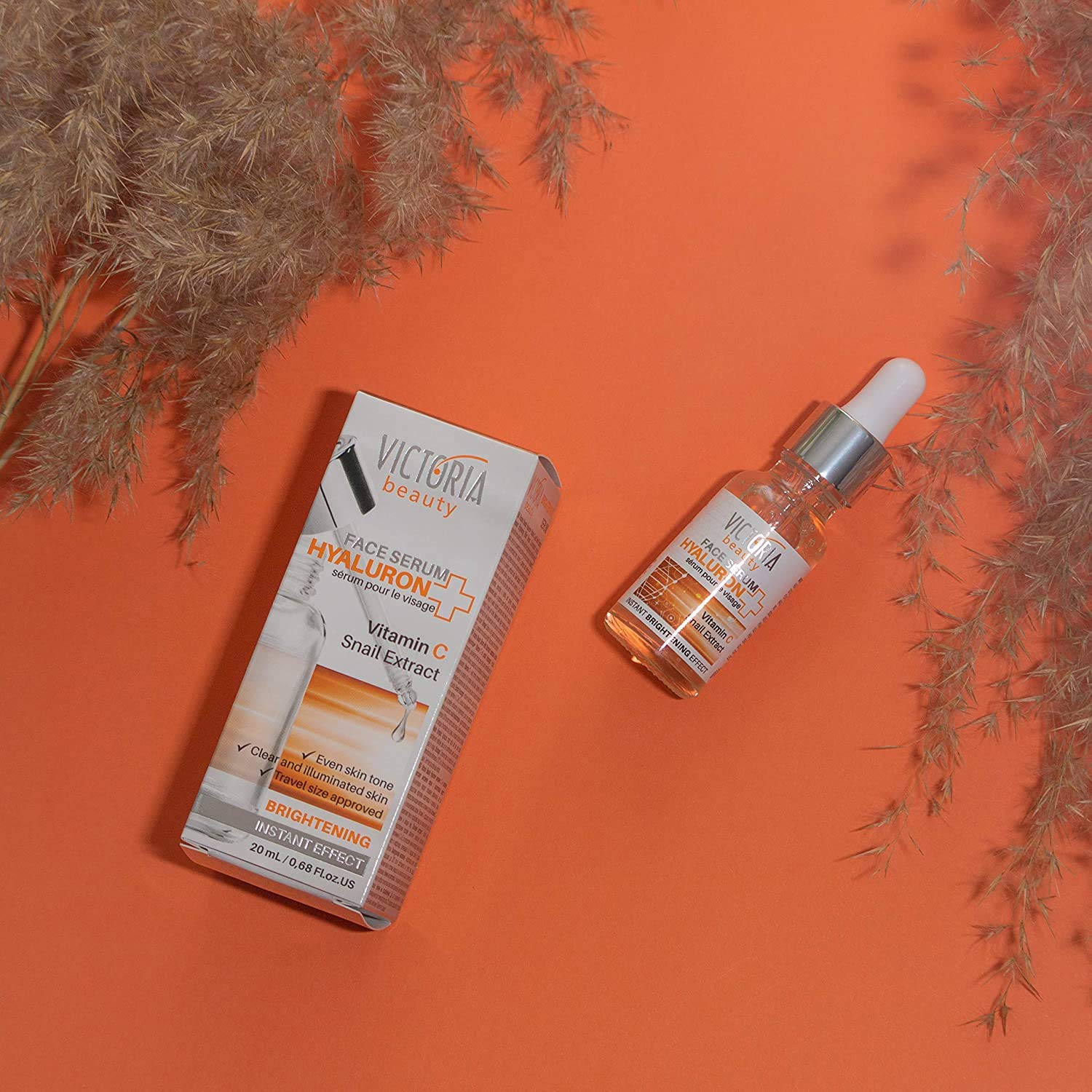 Victoria Beauty Hyaluron+ Brightening Face Serum with Hyaluronic Acid and Vitamin C – The Best Anti-Aging and Anti-Wrinkle Moisturizer, 20ml