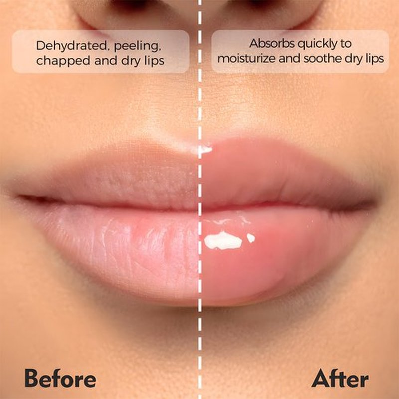 Deep Hydrating Lip Butter Balm - Hydrating Lip Treatment with Glossy Finish, Shea Butter, Vitamin E, Peptides & Hyaluronic Acid - Vegan, Non-Sticky, Lip Care - 2 Pack (Sheer Pink-Unscented)