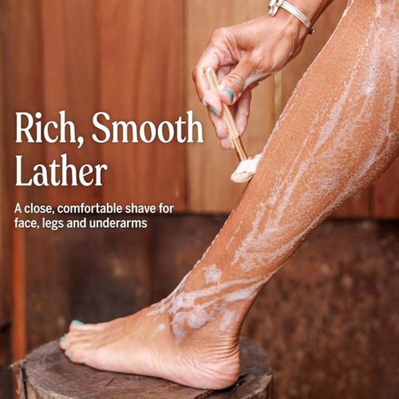 Dr. Bronner's Organic Shaving Soap - Moisturizing 3 Pack Variety (Lavender, Tea Tree, Lemongrass) - 7oz for Men & Women