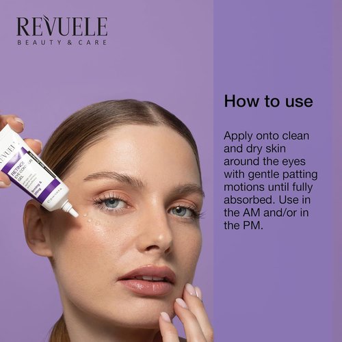 Revuele Retinol Eye Contour Gel - Anti-Aging Formula for Fine Lines, Puffiness & Dark Circles | 0.85 fl. oz.