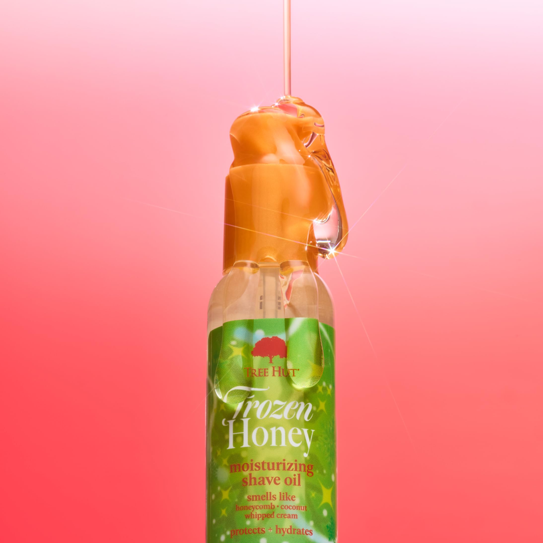Tree Hut Mini Frozen Honey Moisturizing Shave Oil, Gel-to-Oil Formula, Ultra Hydrating Barrier for a Close, Smooth Shave, for all Skin Types, 2 Fl Oz