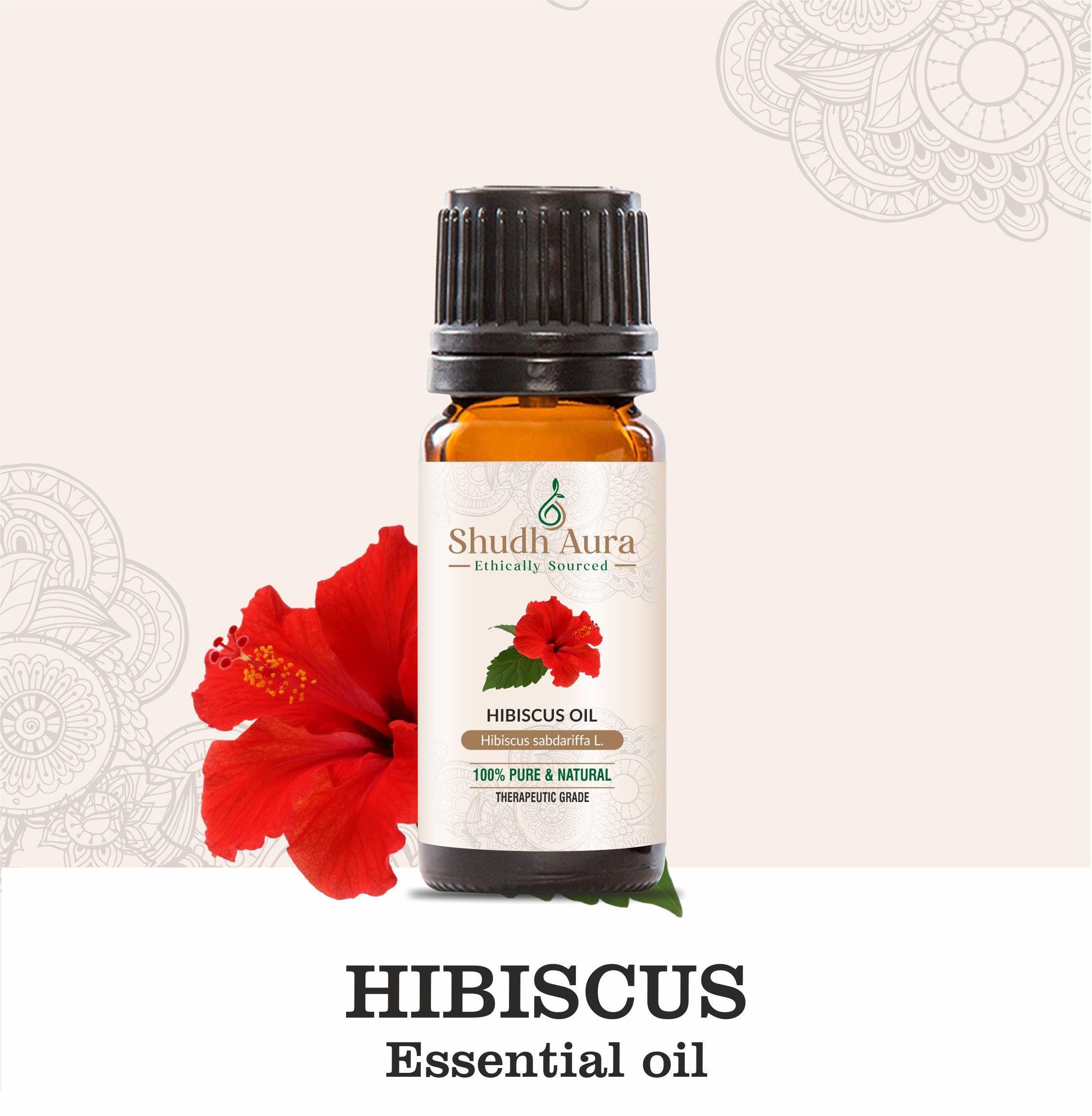 Hibiscus Essential Oil | 100% Pure, Natural & Undiluted | Premium Therapeutic Grade Oils for Aromatherapy & Diffuser (10ML)