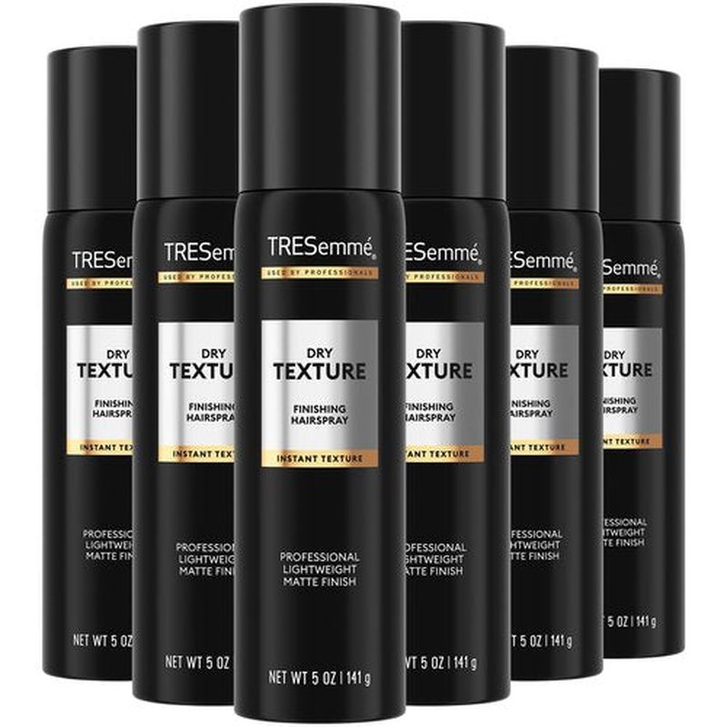 TRESemmé Dry Texture Finishing Spray 6-Pack – Matte Finish, Texturizing & Volumizing, 24H Humidity & Frizz Control, 5 Oz Ea