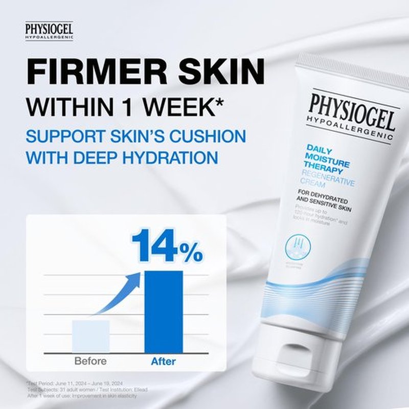 PHYSIOGEL Facial Moisturizer, Provides 120-hour Lasting Hydration Korean Skin care, Fragrance Free, Strengthens Skin Barrier, Lightweight Cream for Sensitive Skin, Ceramide, Squalane, 3.38 fl.oz