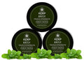 Premium Hemp Extract Daily Triple Moisturizing Cream - Topical Rub with Essential Oils and Moisturizer - Vegan, Organic Ingredients - Classic Mint, 1.70 oz - Pack of 3
