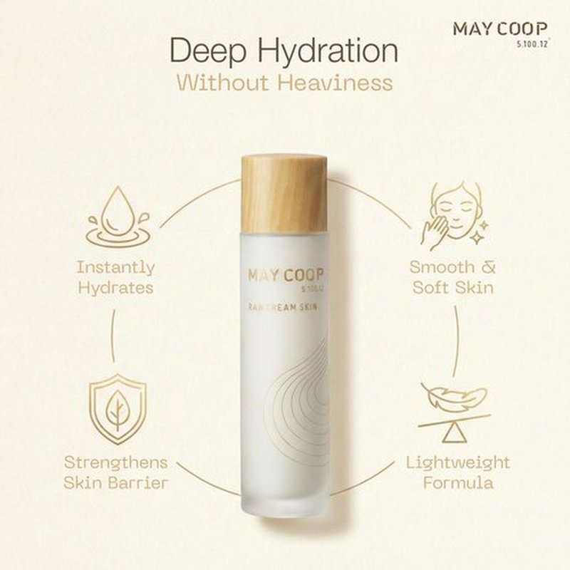 May COOP Cream Skin Toner for Face | 2-in-1 Toner & Moisturizer for Deep Hydration | 85% Maple Sap, Lightweight Essence, Softening, Nourishing | Korean Skincare, Vegan, Clean Beauty, 3.71 fl.oz.