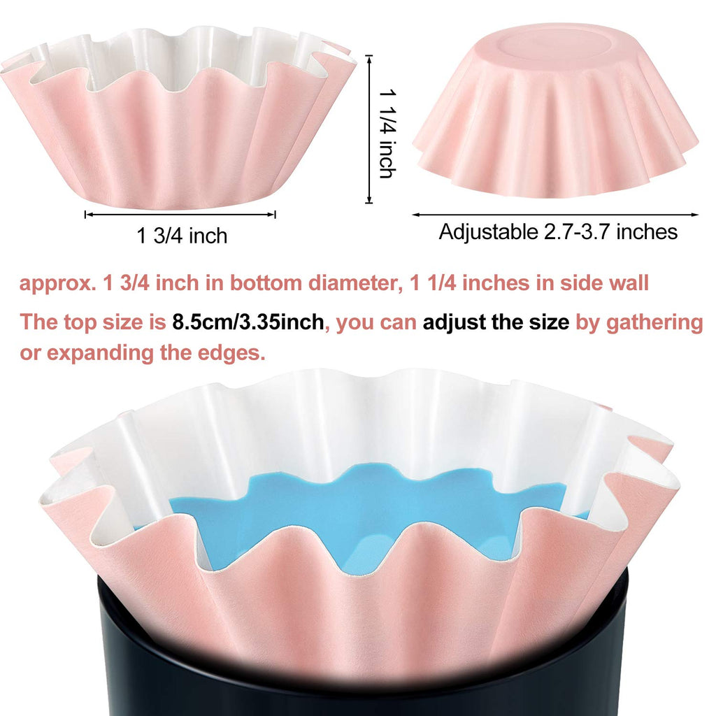 Boao Wax Melt Liners Reusable Leakproof for Any Wax Cubes Waxes Warmer Containers Cups for Scented Candle Plug in Warmers Electric Waxes Melters Burner(Pink,50 Pieces)