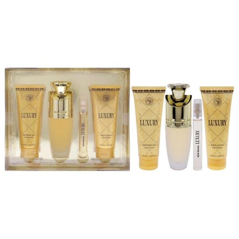 New Brand Luxury Women's Gift Set - 4 Pc EDP Spray, Shower Gel & Body Lotion | 3.3oz & 4.4oz