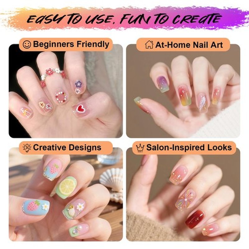 12 Colors Nail Art Markers Set: 0.5mm Fine Nail Art Pens, Waterproof & Quick-Dry Nail Polish Pens for Professional Nail Design, Dotting, Lining, Lettering, and DIY Manicure Art