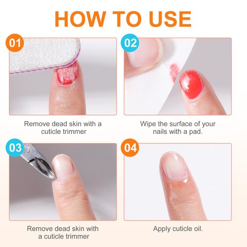 ANYINS Nail PolishRemover Wipes, Fast Remove 200Pcs Nail Polish Remover Pads with Nutrition Oil Individually Wrapped Professional Nail Salon and Home Use
