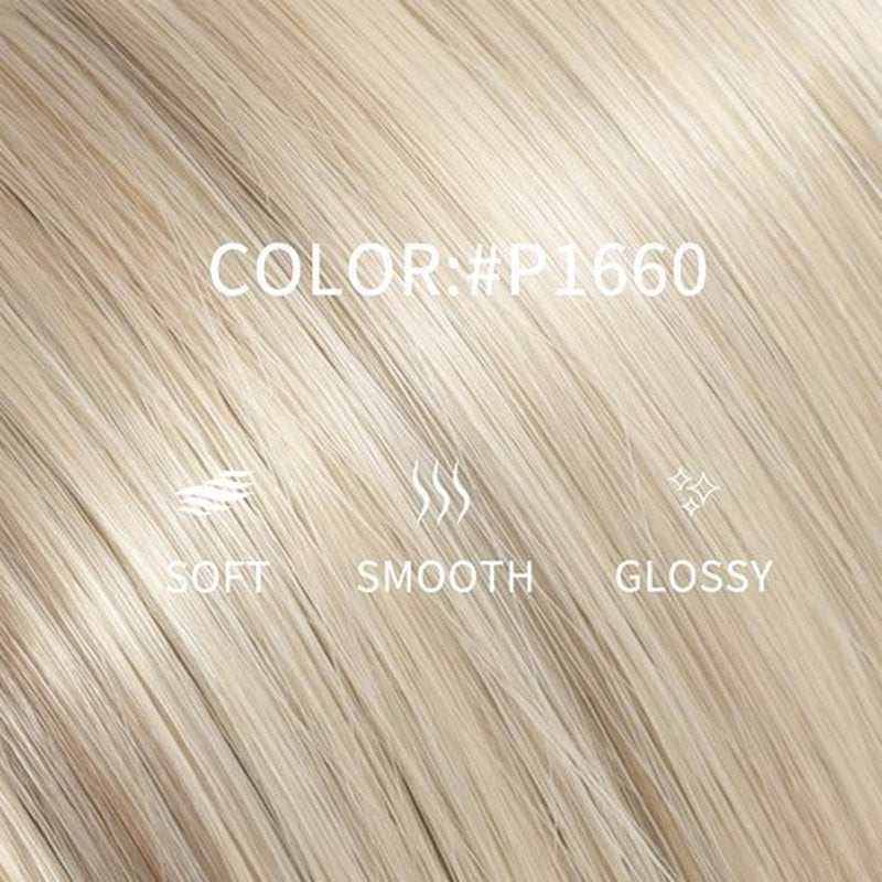 Eliysako Remy-Hair Nano Bead Hair Extensions Human Hair 18Inch 40g/pack Nano Ring Hair Extensions Human Hair Color #P60/16 Grey Brown Mix Blonde Long Straight Invisible for Women