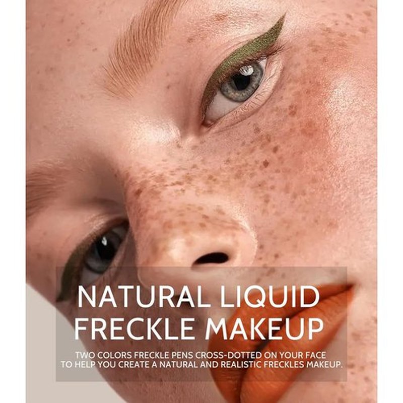 KYDA Liquid Freckle Makeup Pen - 2PCS Water-Resistant, Natural-Looking, Buildable Faux Freckles for All Skin Tones