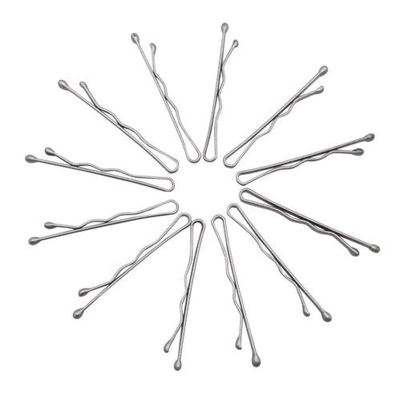 Dofash 3.5CM/1.38IN Mini Bobby Pins for Thin Hair in Box Tiny Hair Pins Decorative Hair Accessories for Women Gray Fine Hair 100 Count
