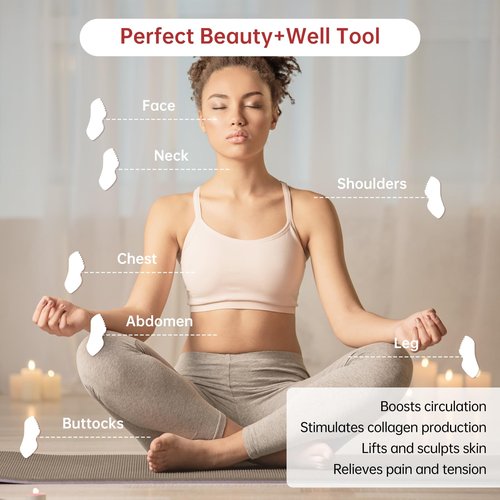 ALOYGUZ Stainless Steel Gua Sha Set Face Massager Metal Gua Sha Facial Tools Body Lymphatic Drainage Massager Guasha Sculpting Tool Skin Care Gifts for Women