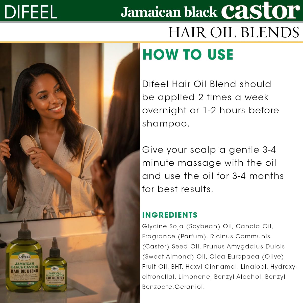 Difeel Jamaican Black Castor Hair Oil Blend 7.1 oz.