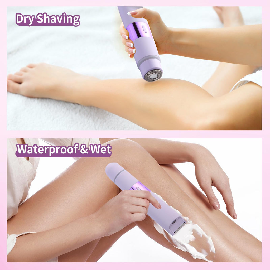 XYOUWEI Bikini Trimmer for Women, 2-in-1 Electric Razor for Womens, Rechargeable Electric Shaver for Legs Arms Pubic Body Hair Trimmer