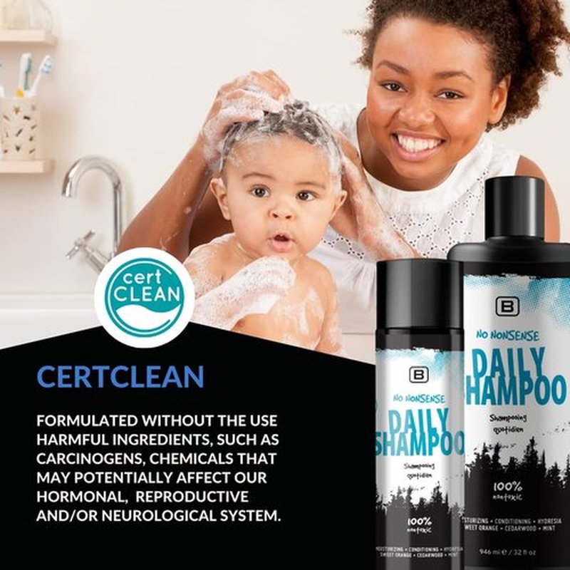 No Nonsense Daily Shampoo - Vegan, Biodegradable Formula for Hydration & Breakage Prevention | 12 oz