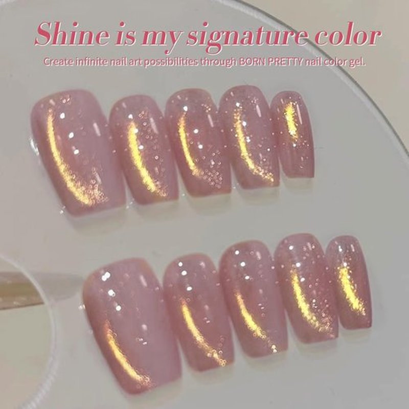 Born Pretty Cat Magnetic Eye Gel Nail Polish,Violet haze Jelly Glass Magnetic Gel Polish,Glitter Soak Off Nail Art Salon Manicure Home Gift 15ml