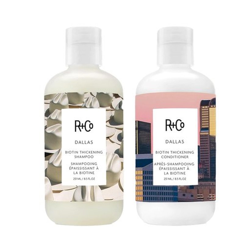 R+Co Dallas Biotin Thickening Shampoo & Conditioner Set - Volumizing Formula for Fine Hair - 8.5 oz (Pack of 2)