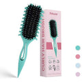 Skiennix Curl Defining Brush - Effortless Detangling & Styling Tool for Curly Hair | Reduces Frizz, Green