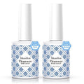 MelodySusie Fleurwee No Wipe Glossy Top Coat & Base Coat Gel Nail Polish Hema Free 21 Non Toxic Soak off UV Long Lasting No Chip Gifts for Women Finger Toe Nail Polish