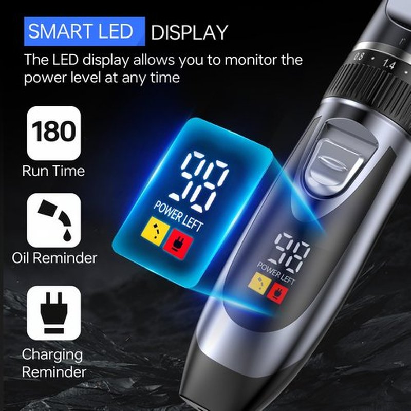 Benbodes Hair Clippers & Beard Trimmer Grooming Kit for Men，Professional Hair Cutting kit,Electric Cordless Rechargeable Hair Trimmer with LED Display for Home Personal Hair Grooming, Gifts for Men