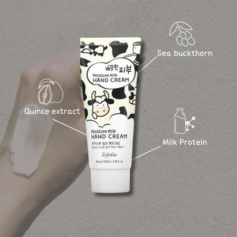 Esfolio Pure Skin Moisture Milk Hand Cream - Hydrating & Nourishing Formula for Soft, Smooth Hands (3.38 OZ)