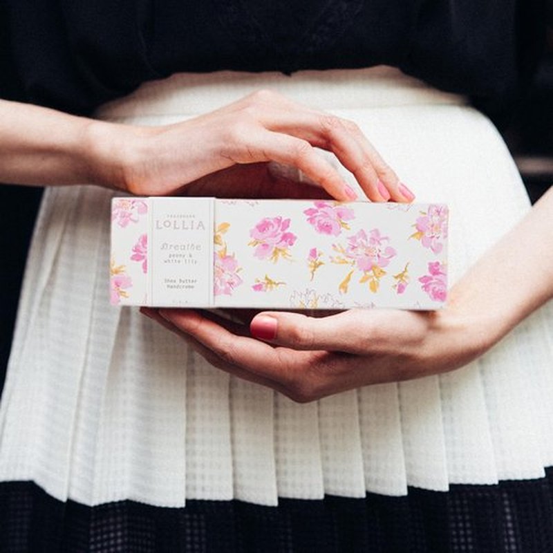 Lollia Hand Cream - Peony & White Lily Scented Moisturizing Lotion | 4 oz Quick-Absorbing Formula