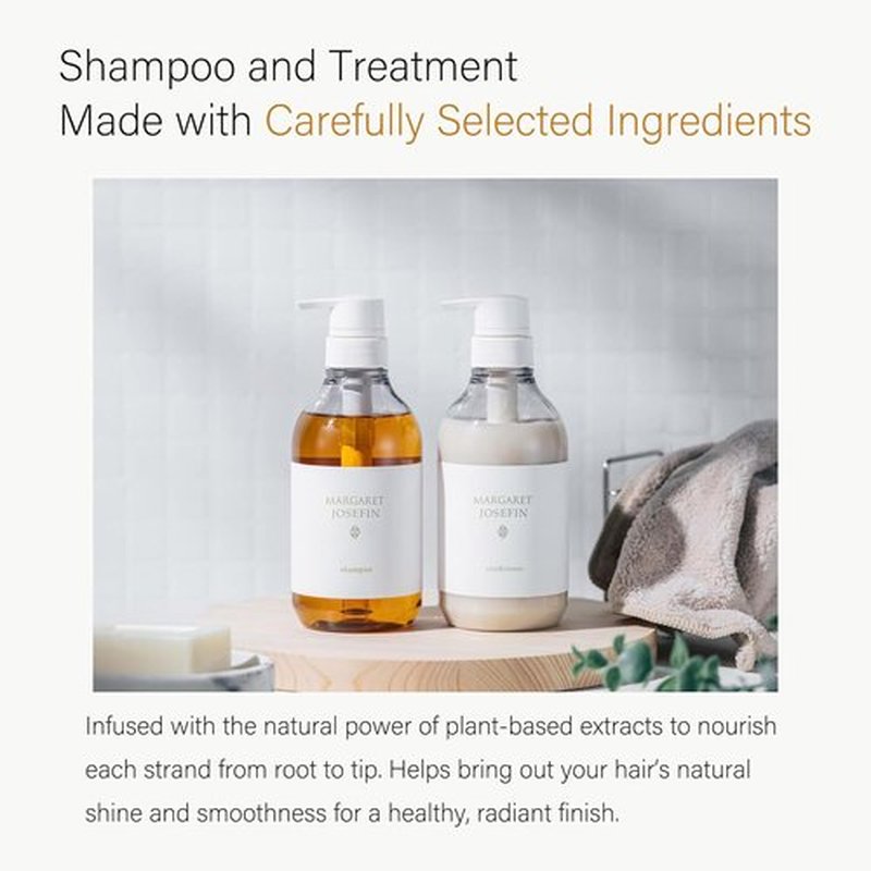 MARGARET JOSEFIN Japanese Shampoo - Sulfate-Free Hydrating Formula for Smooth Volume | 16.9 fl oz (500mL)