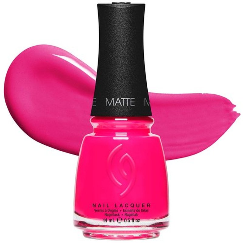 China Glaze CG Nail Lacquer - Rose Among Thorns Neon Hot Pink Polish | Quick Dry, Chip Resistant, 0.5 fl oz
