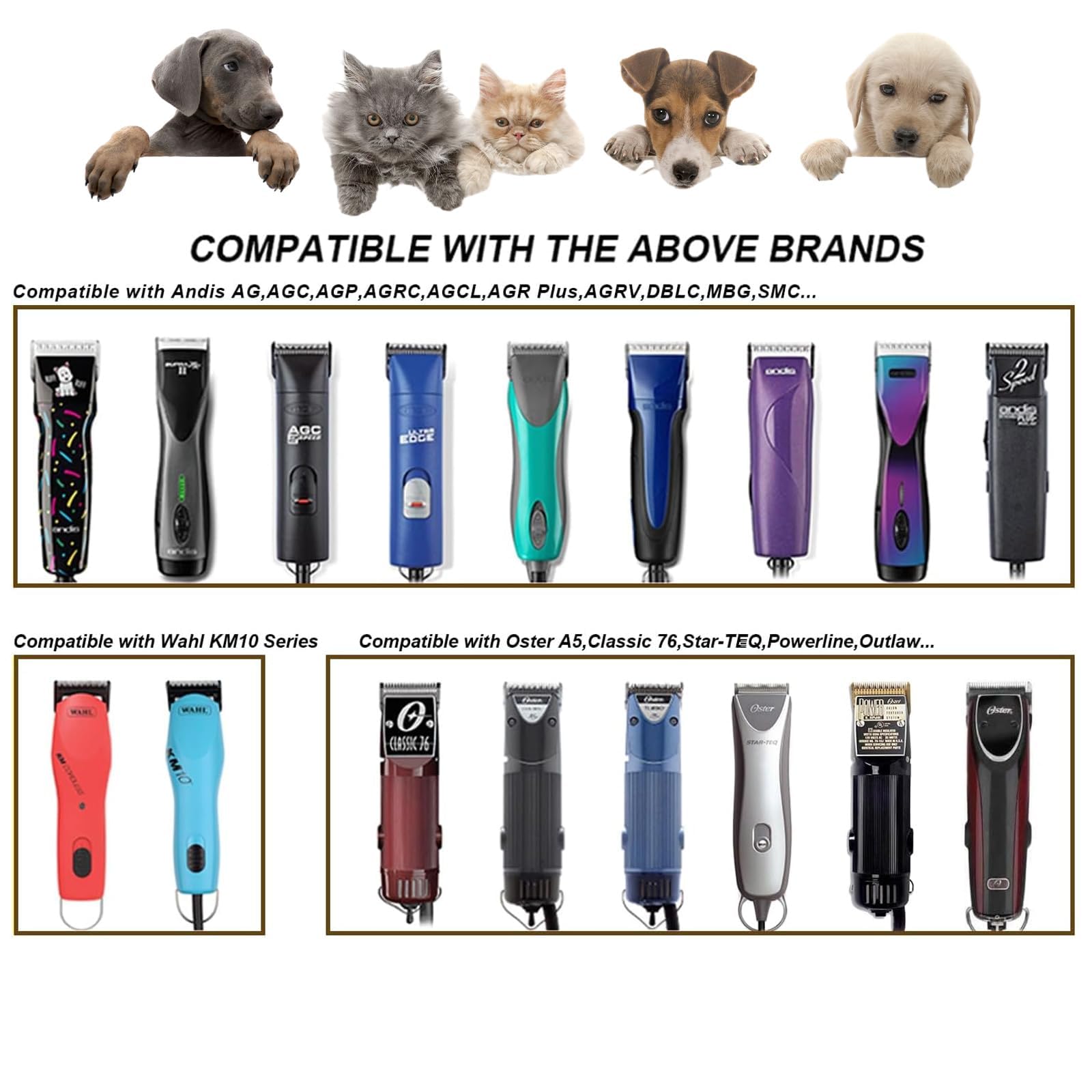 T84 Blade Dog Grooming Blades Compatible with Andis Dog Clipper
