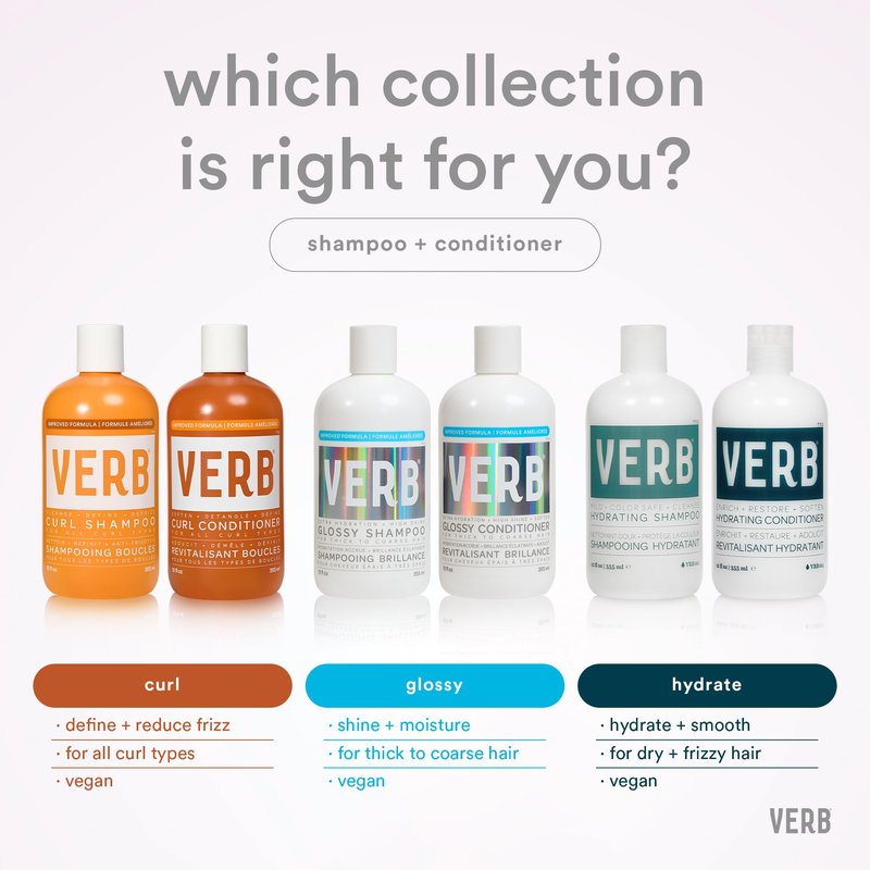 VERB Curl Conditioner, 12 fl oz - Soften, Define + Hydrate - Frizz Control + Curl Retention - Vegan, No Parabens or Harmful Sulfates