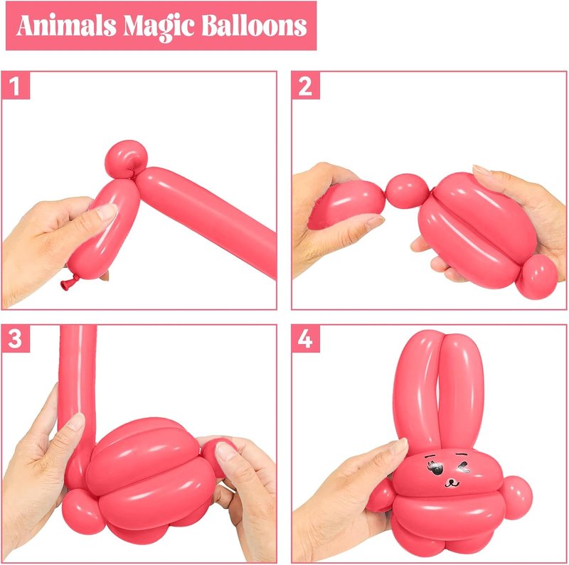 260 Pack Thickened Pastel Red Twisting Balloons | Ideal for Animal Models, Weddings & Parties
