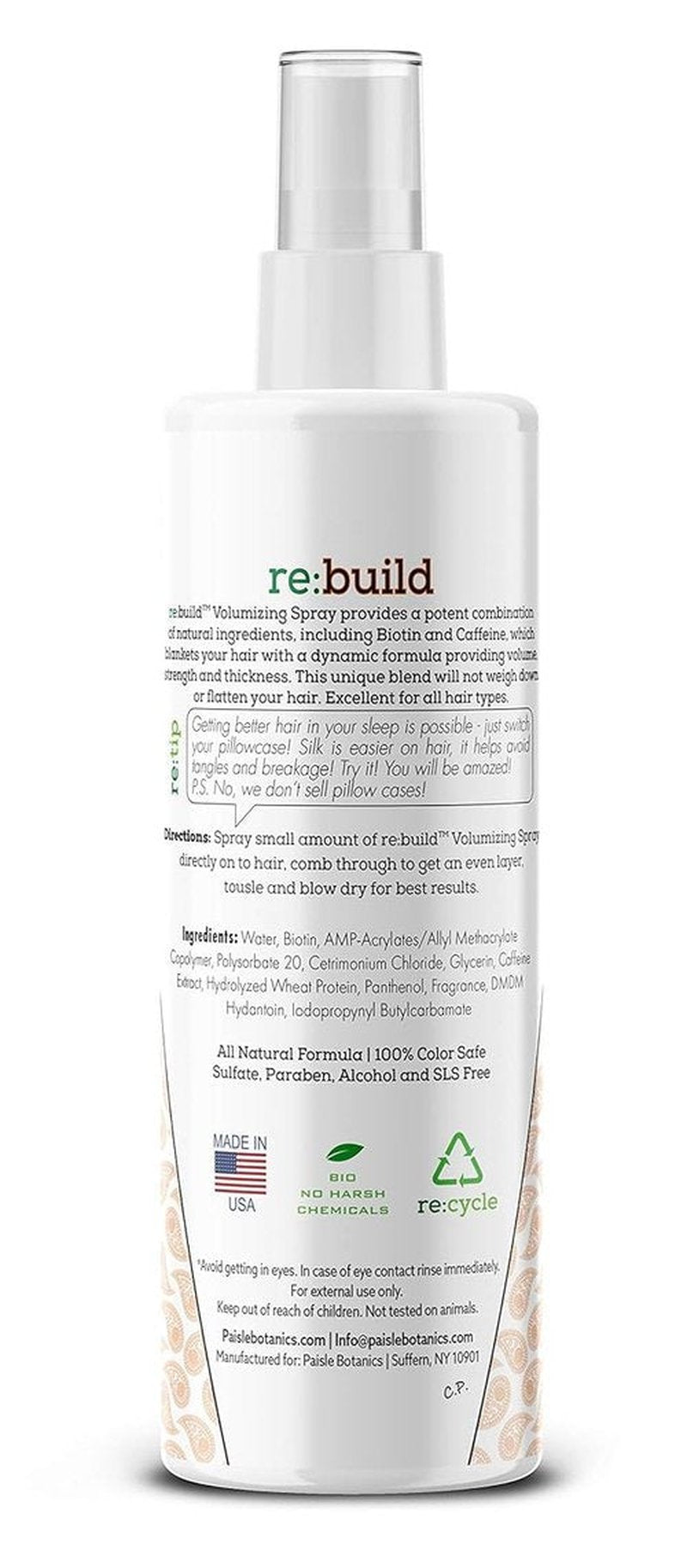 Biotin Volumizing Spray - Natural Hair Thickening Solution for Fine Hair - Unisex Volumizer