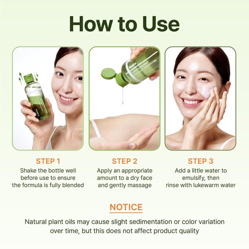 CENTELLIAN 24 Madeca Matcha Cleansing Oil (6.76fl oz) – Two-Tone TECA & Jeju Matcha Deep Cleanser for Pores, Sebum & Blackheads, Waterproof Makeup Removal, Korean Skincare