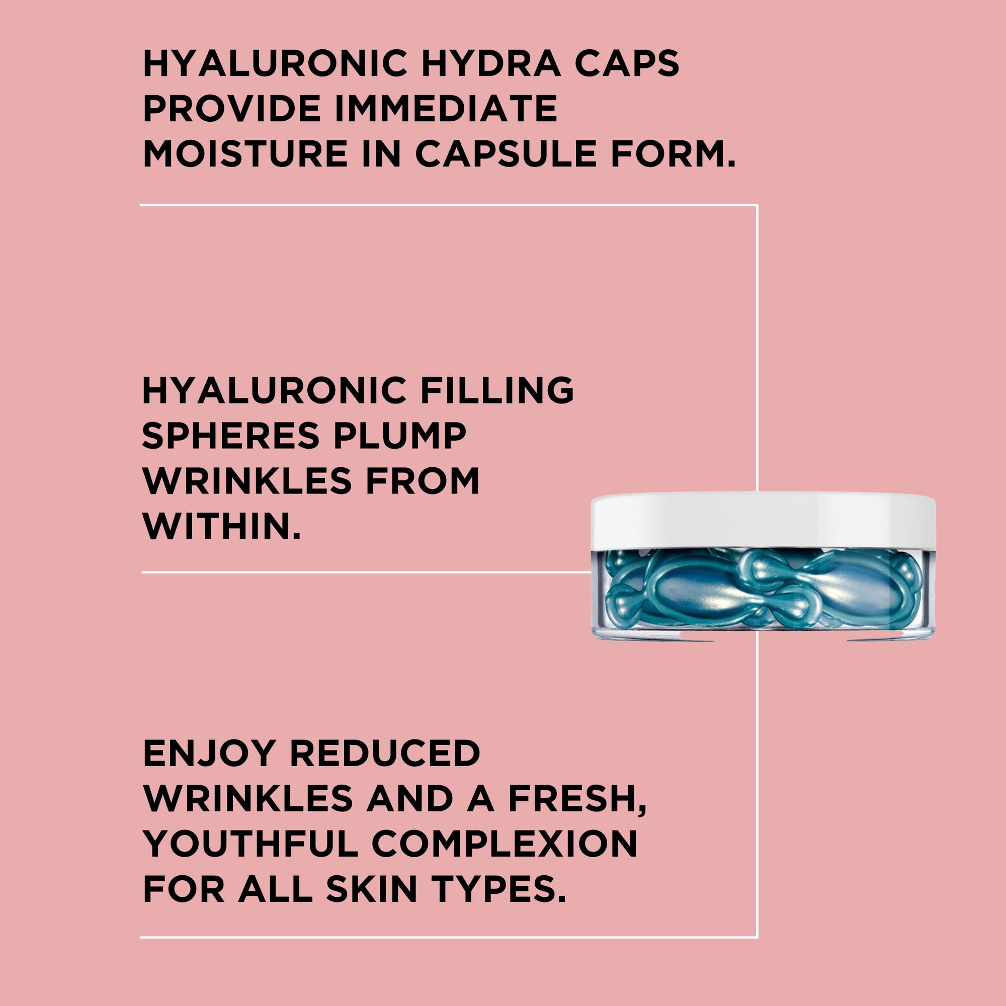 ARTDECO Hyaluronic Hydra Caps - Moisturizing Anti-Wrinkle Hyaluronic Acid Concentrate - Hydrating Face Cream in Capsule Form - Plumps Wrinkles from within - Facial Skin Care Products - 21pcs
