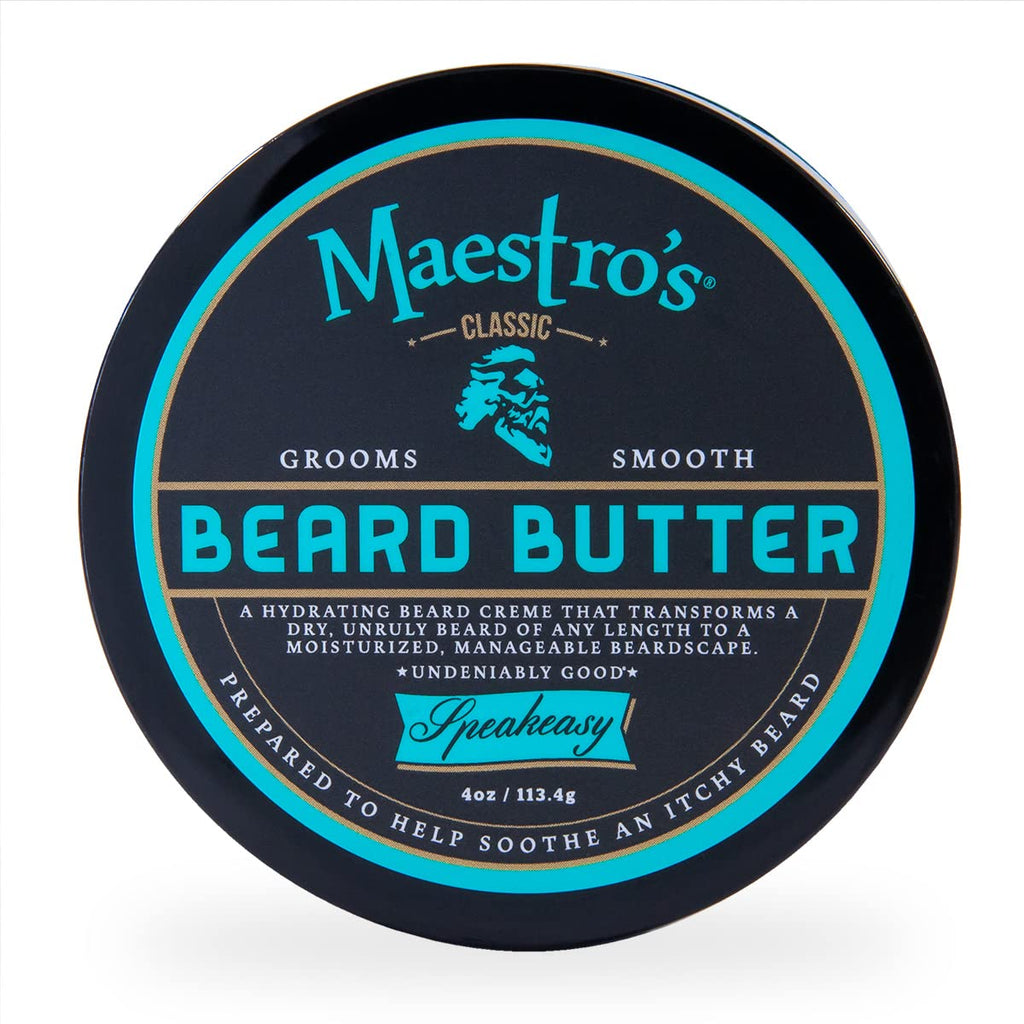 Maestro's Classic BEARD BUTTER | Anti-Itch, Extra Soothing, Hydrating Beard Creme For All Beard Types & Lengths- Spirited Blend, 4 Ounce