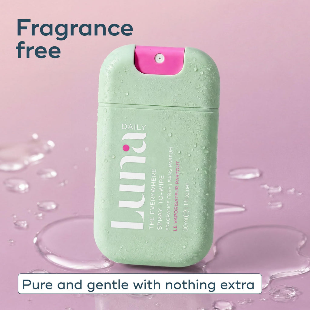 Luna Daily Body Cleansing Spray | Unscented pH-Balanced Feminine & Body Mist | Hydrating & Gentle for Intimate Hygiene, Underarms & Private Parts | Travel Essential for Women, Gym & Daily Care, 30ml
