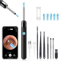 LEIPUT Ear Wax Removal Kit - 1080P Camera Ear Cleaner with 8-Piece Tool Set - Compatible with iOS & Android (Black)