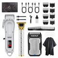 HIENA PRO Professional Hair Clipper Set for Men, Cordless Barber Clippers Set and Trimmer Kit, Electric Beard Trimmer Foil Shaver & Men's Facial Grooming Tool Kit, Gifts for Men (212+LXY+816)