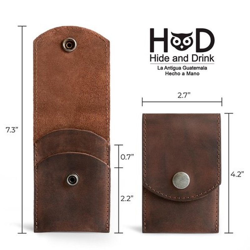 Leather Double Nail Clipper Case, Travel Scissors Cover for Men & Women, Grooming Kit Cases, Personal Manicure Set Organizer, Mens Care, Clippers, Fingernail Trimming, Toenail Pedicure, Nails Cutting