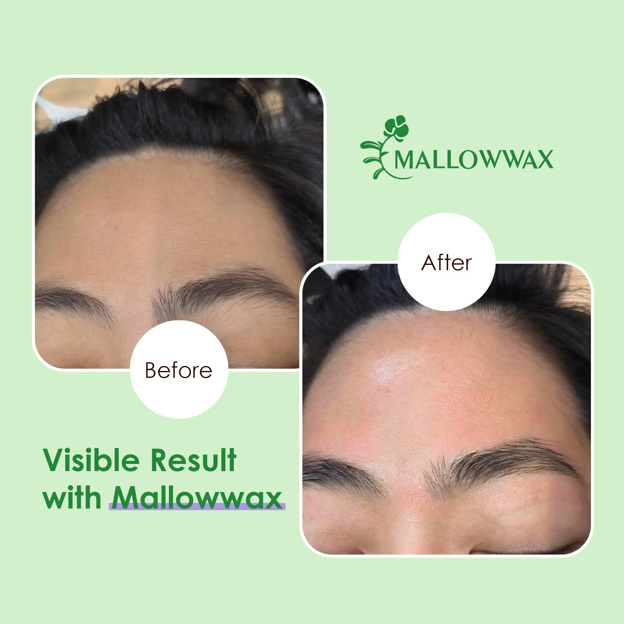 Mallowwax 1LB Aloe Hard Wax Beads, Hair Removal Wax for Full Body, Eyebrow, Legs, Bikini Brazilian Waxing - Perfect for Coarse and Fine Hair
