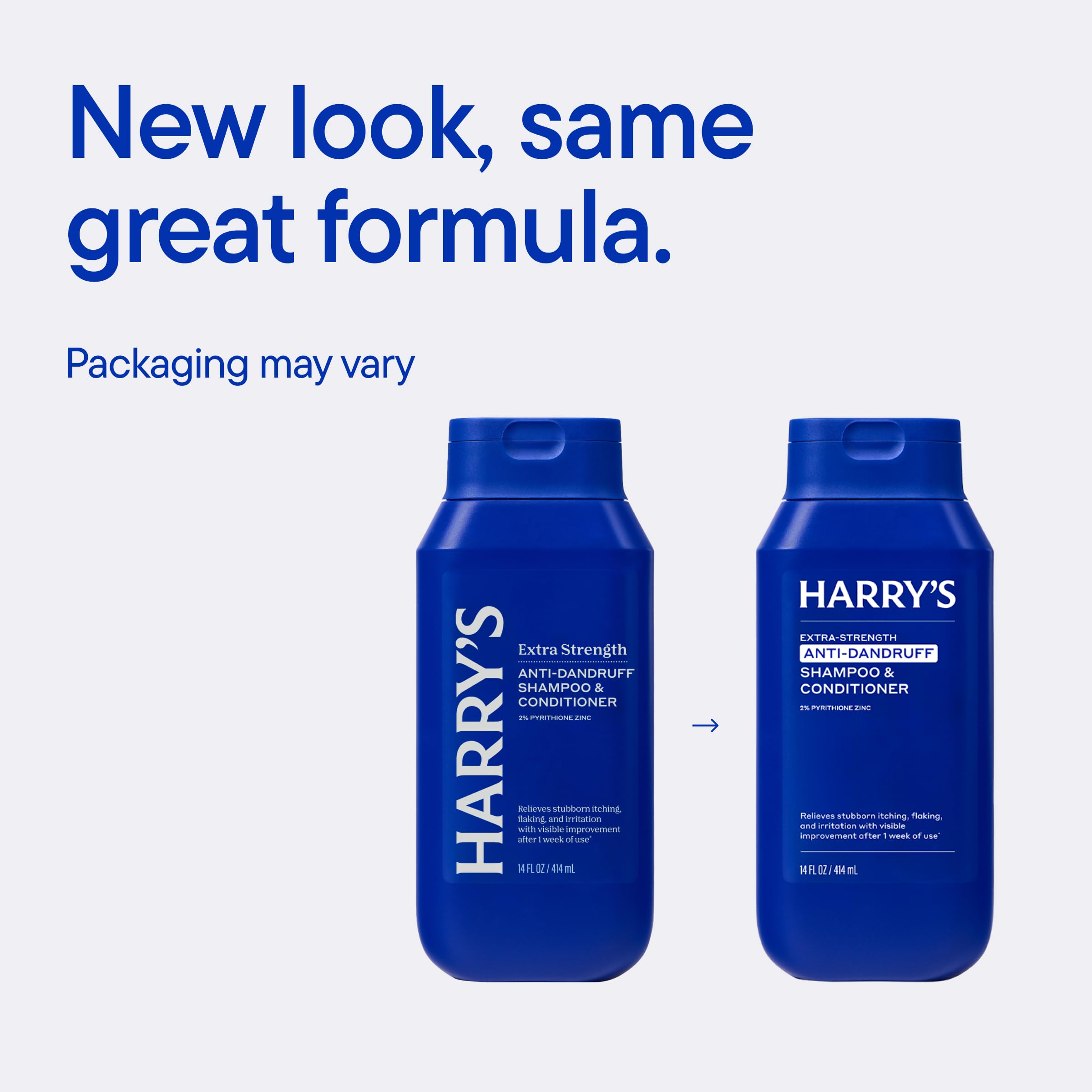 Harry's Extra-Strength Anti-Dandruff Men's 2 in 1 Shampoo and Conditioner - (3 Pack) 14 fl oz - Made with 2% Pyrithione Zinc
