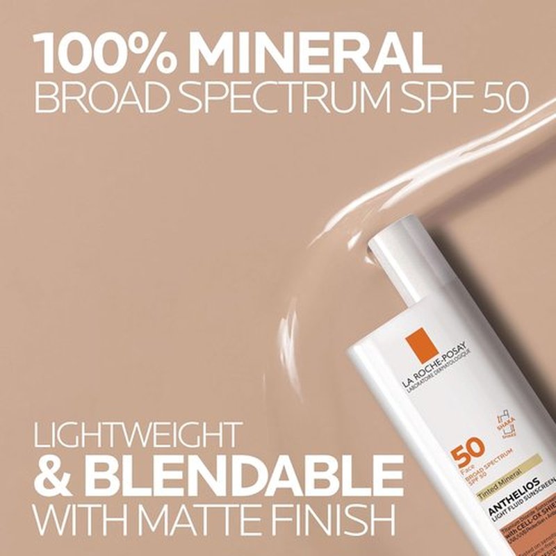 La Roche-Posay Anthelios 50 Mineral Tinted Sunscreen Fluid - Ultra Light, 50ml/1.7oz (Pack of 2)