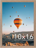 JCJMY 10x16 Rustic Brown Picture Frame - Versatile Wall Mounting for Horizontal or Vertical Display