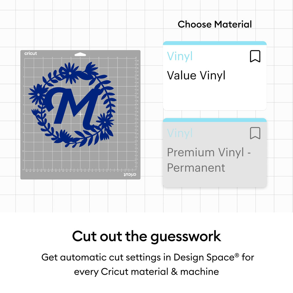 Cricut® Value Permanent Vinyl, White (12 in x 10 ft)