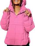 BIVENANT Women's Oversized Puffer Jacket - Lightweight Quilted Hoodie for Warmth & Comfort