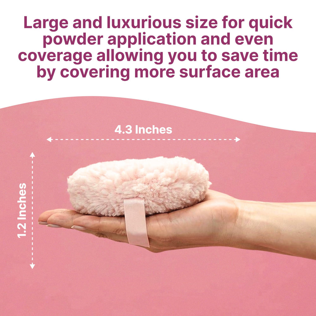 Happy Curves Dusting Powder Puff for All Day Sweat, Odor, & Chafe Defense, Body Powder Applicator (Powder Sold Separately)
