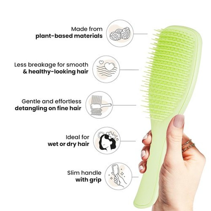 Tangle Teezer Ultimate Detangler Brush - Plant-Based, Reduces Breakage for Color-Treated Hair | Matcha Green